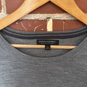 Banana Republic Charcoal Merino Wool Pullover